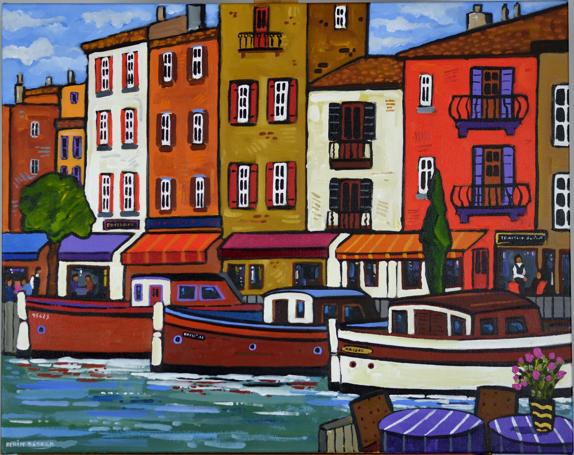 Three Wooden Boats   24x30 image 0