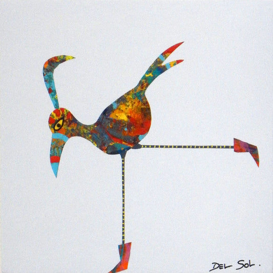 Funky Birds XLII: Perfect Balance, 6x6" image 0
