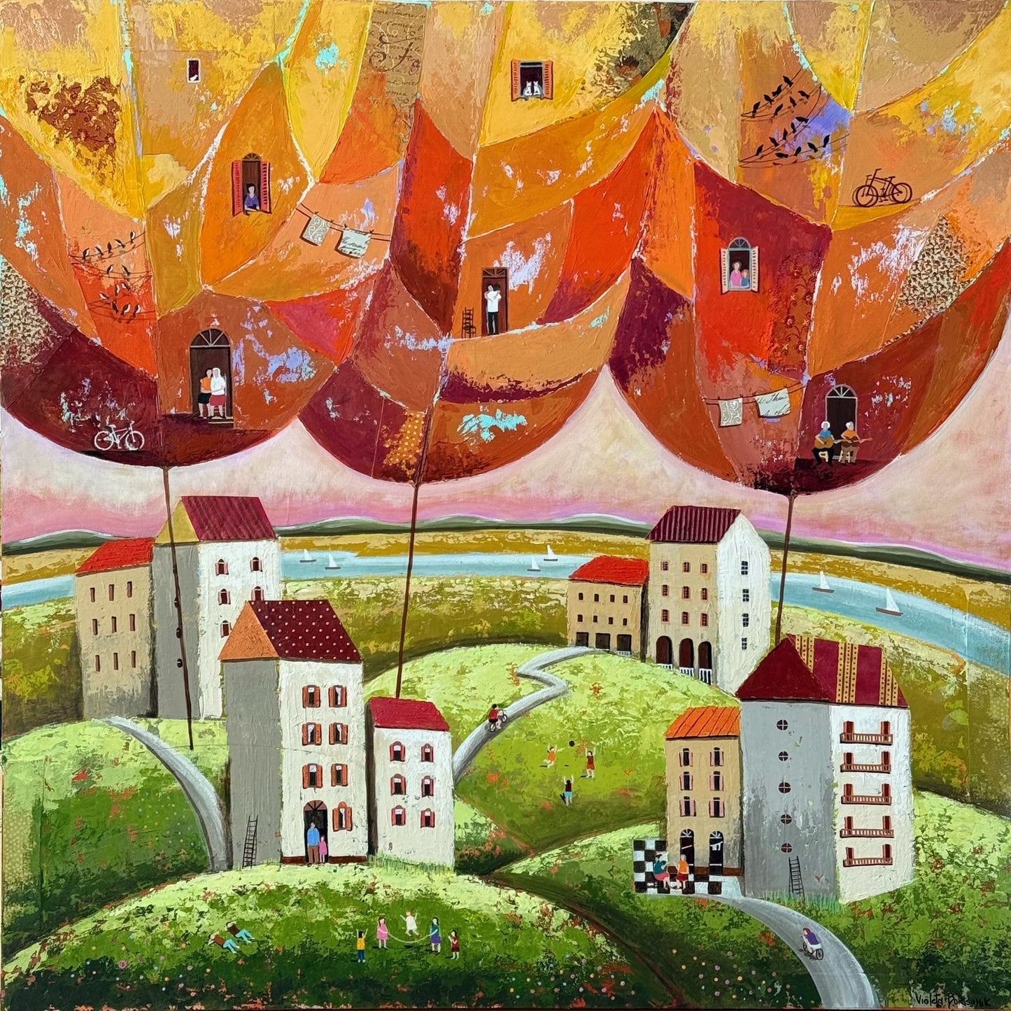 Looking Forward to the Golden Times 30x30" image 0