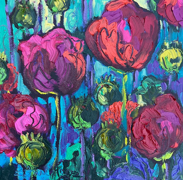 Poppies, Poppies #2 8x8" image 0
