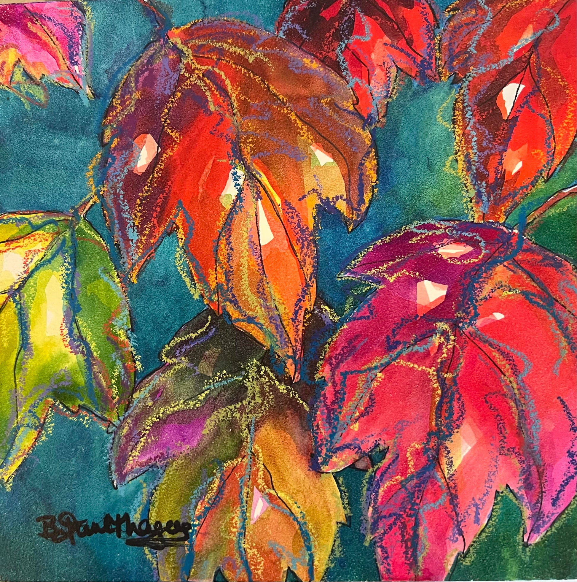 Falling Leaves, 8x8 image 0