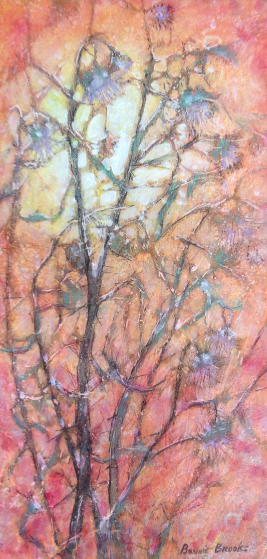Winter Thistles-12" x 24" image 0