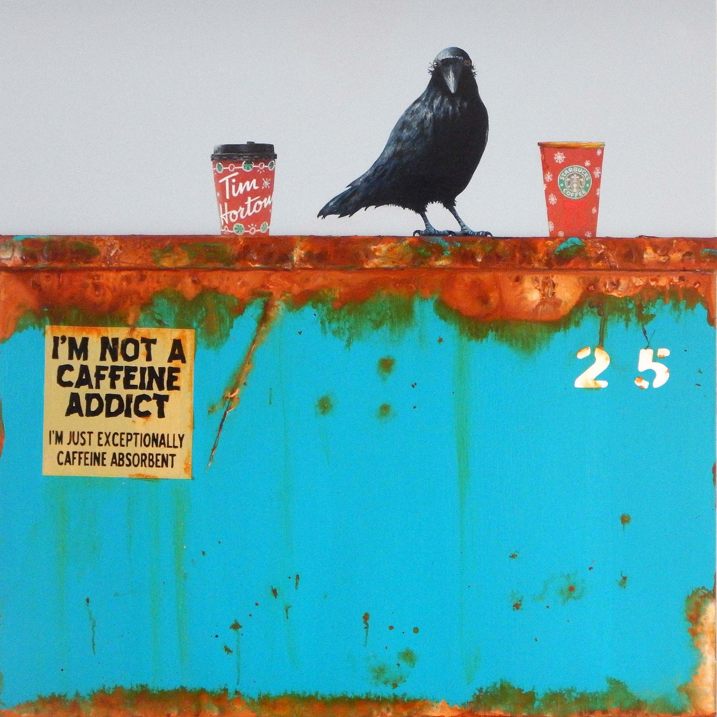 Dumpster Diving CXXIII: Eany, Meeny, Miny, Moe 18x18"