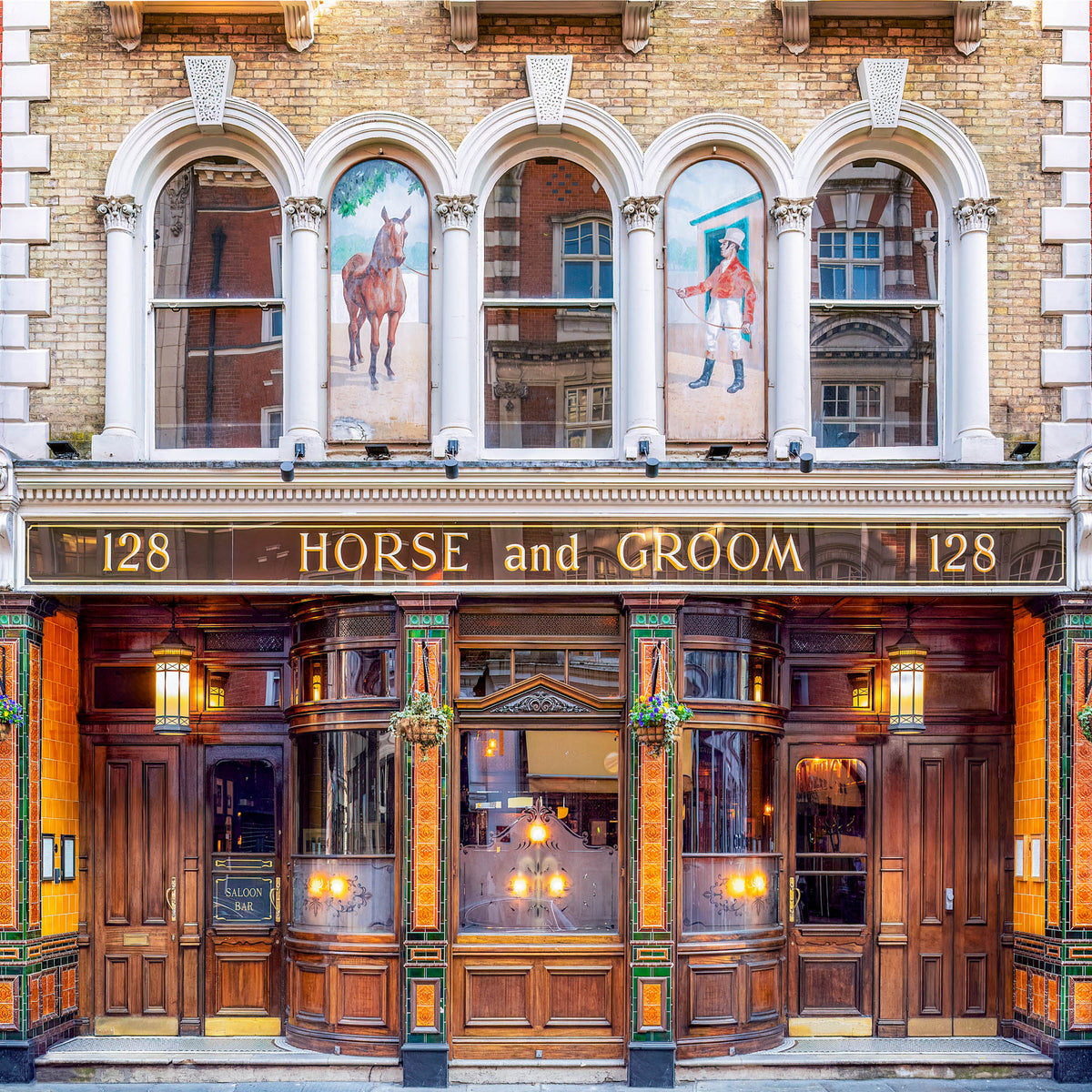 Horse & Groom  40" x 40"