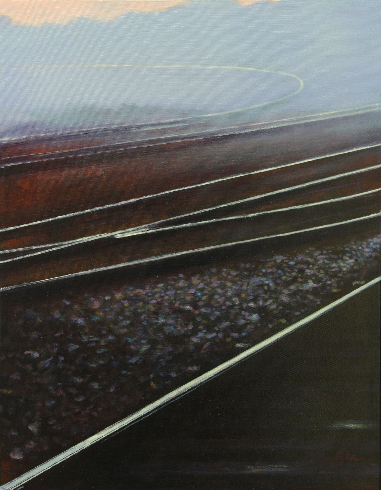 Morning Tracks, 18x14