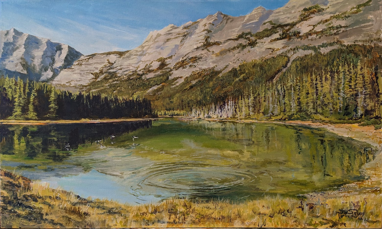 Seebe, Bow River, 18x30"