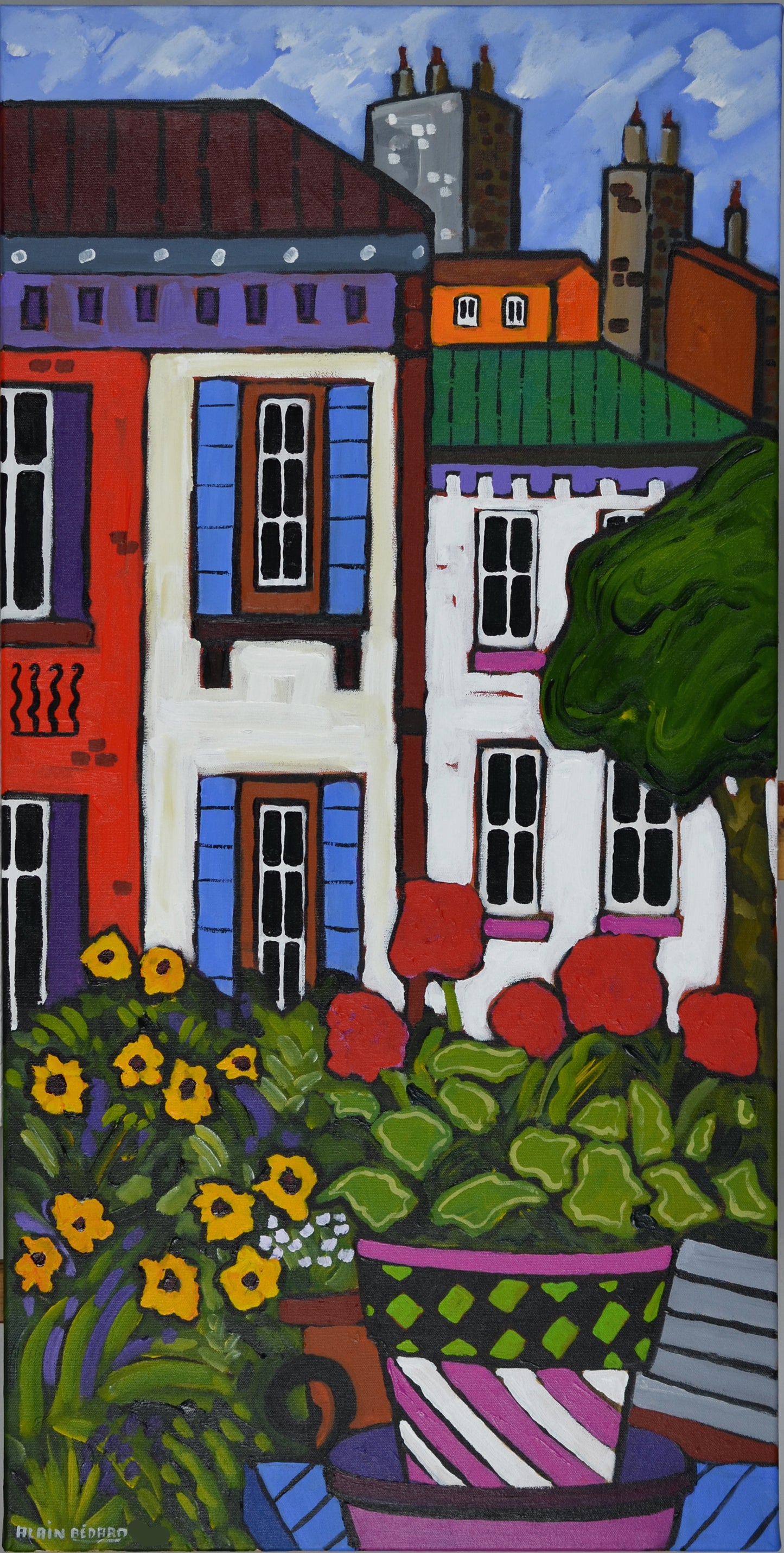 Spring Flower Pot, 36x18