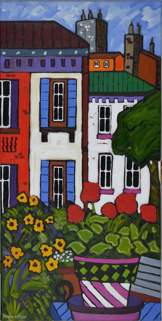 Spring Flower Pot, 36x18