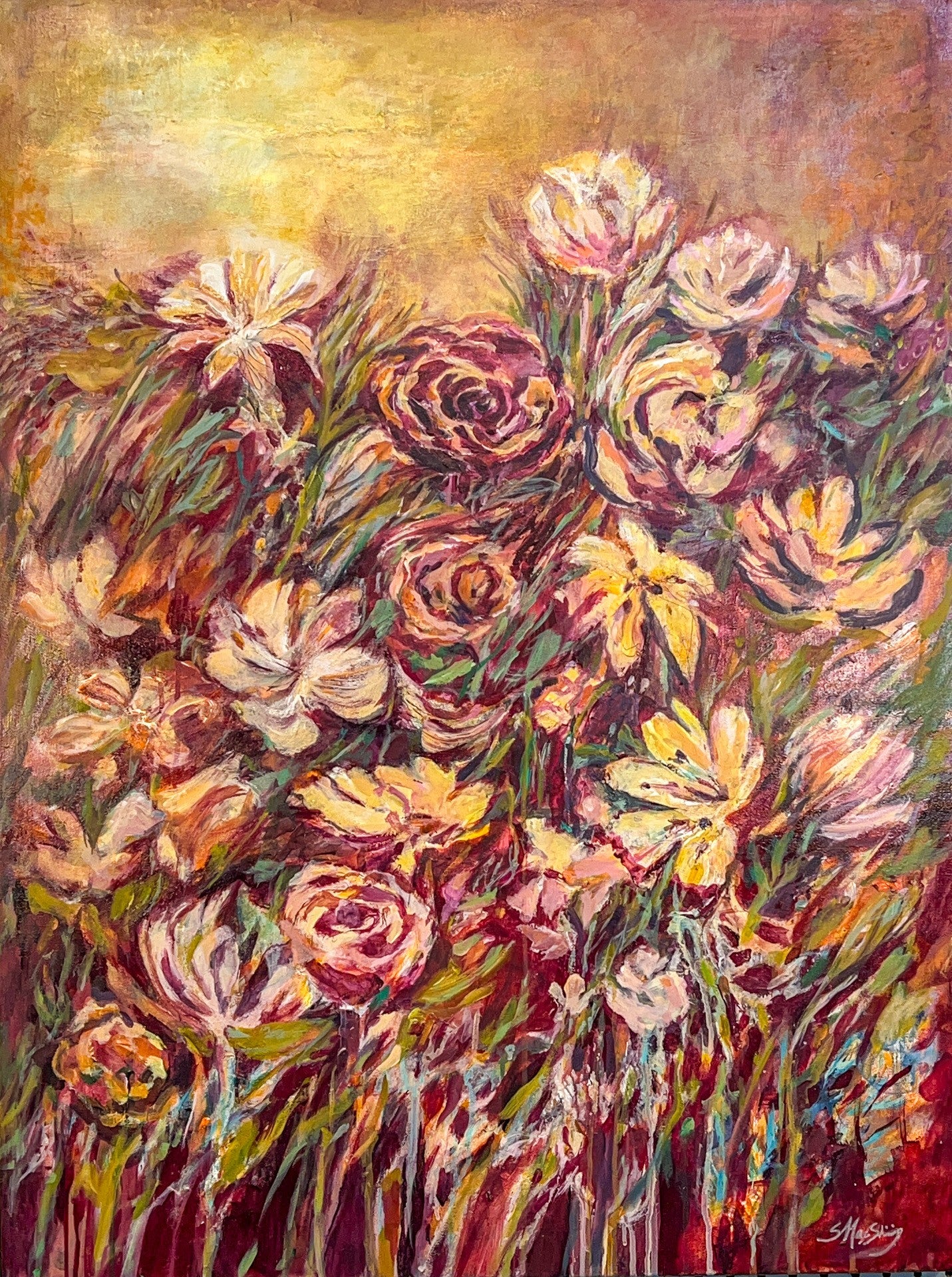 Wine and Roses 2, 40x36"