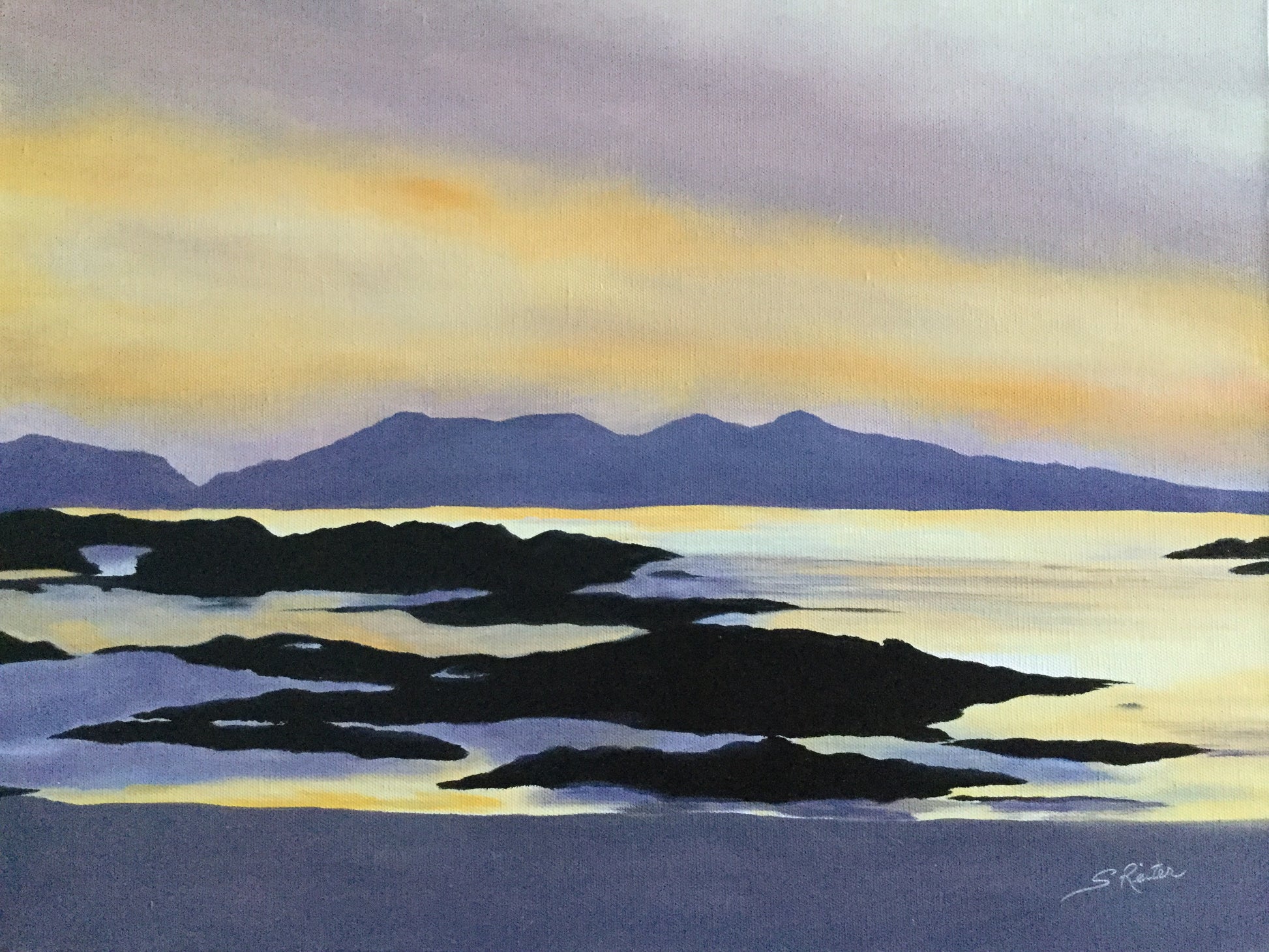 SUNSET ON WESTCOAST HIGLANDS 20x16" image 0