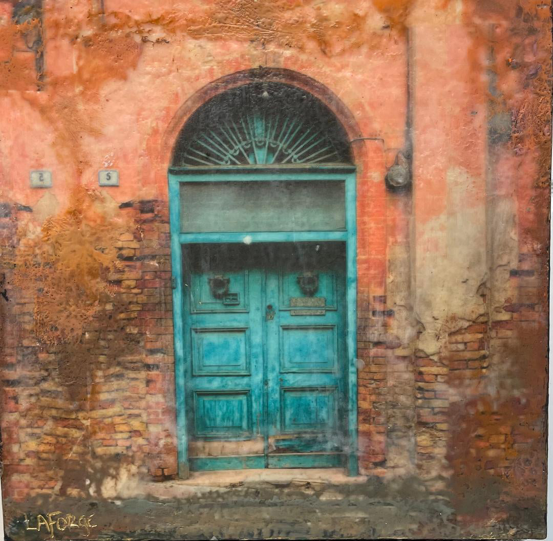Old World Door of Italy 12x12" image 0