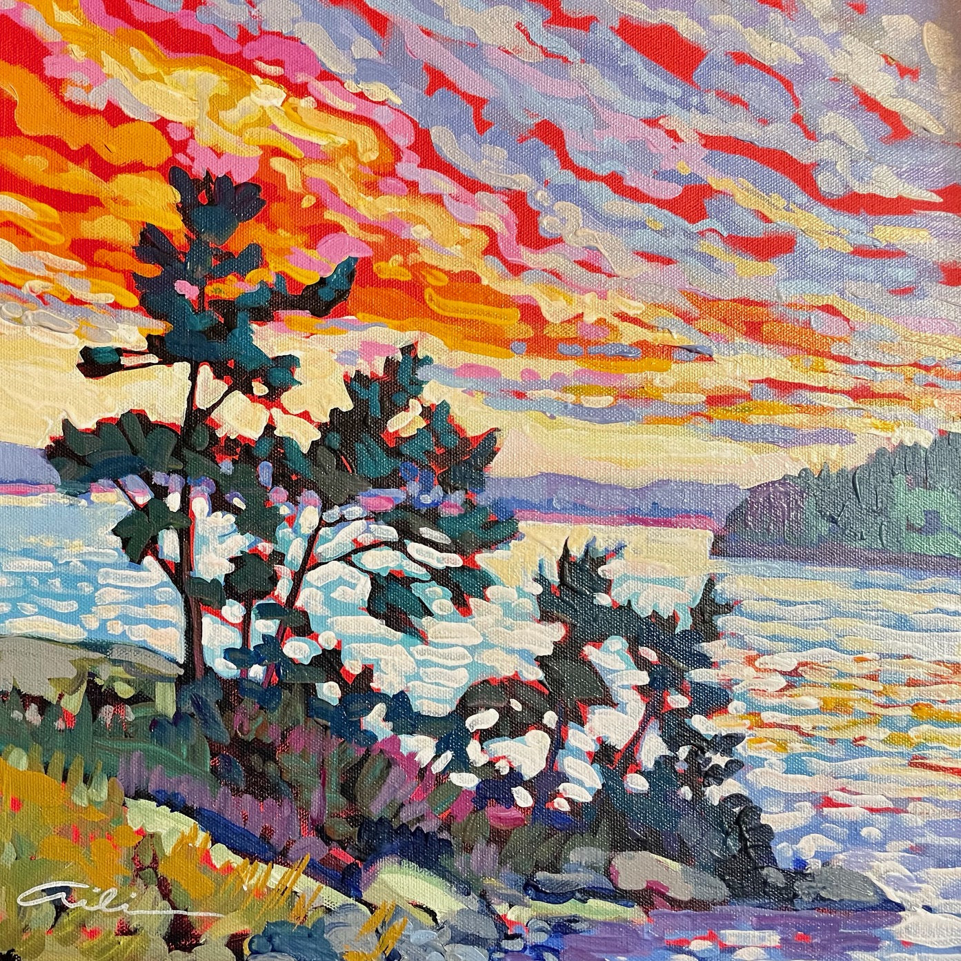 Autumn Sky II, 14x14" image 0