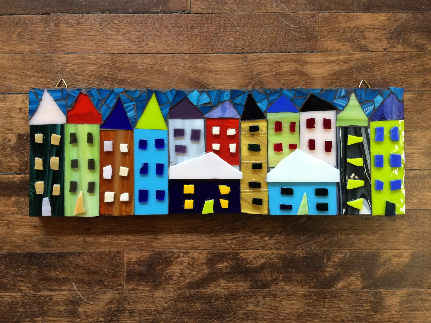 Little Houses VI- 18x6” image 0