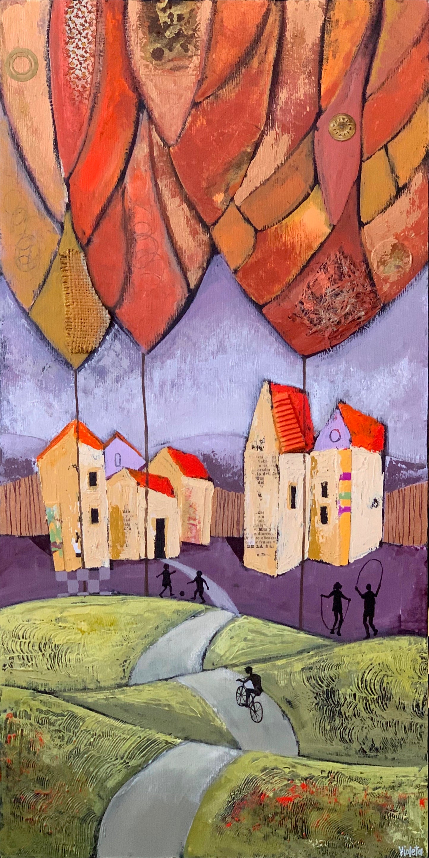 Golden Leaves-12x24” image 0