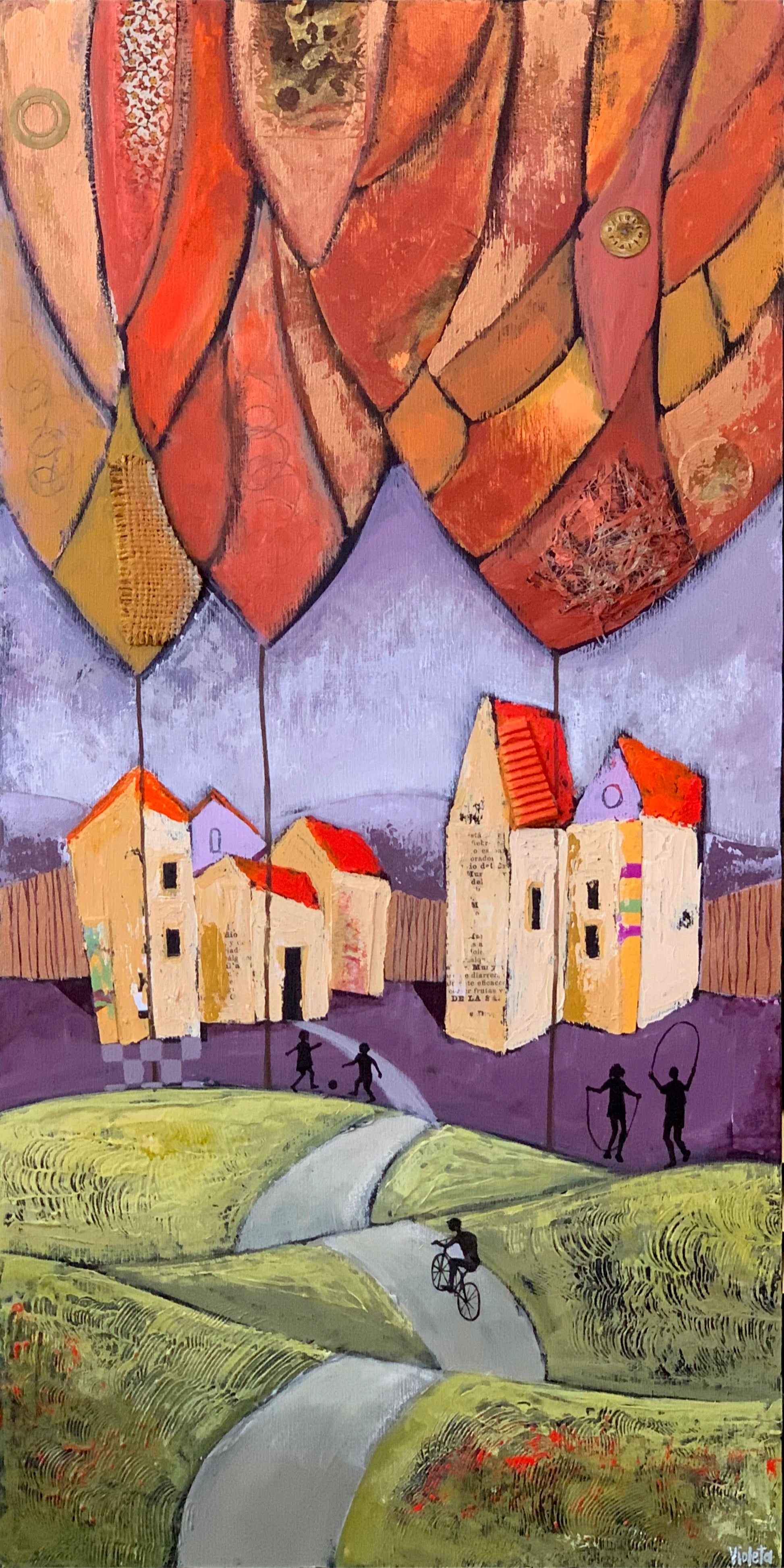 Golden Leaves-12x24” image 0