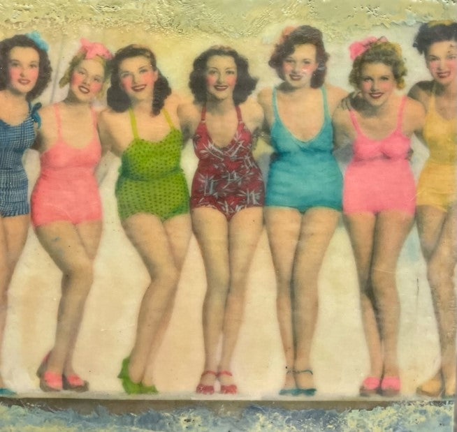 Vintage Beach Beauties 10x10" image 0