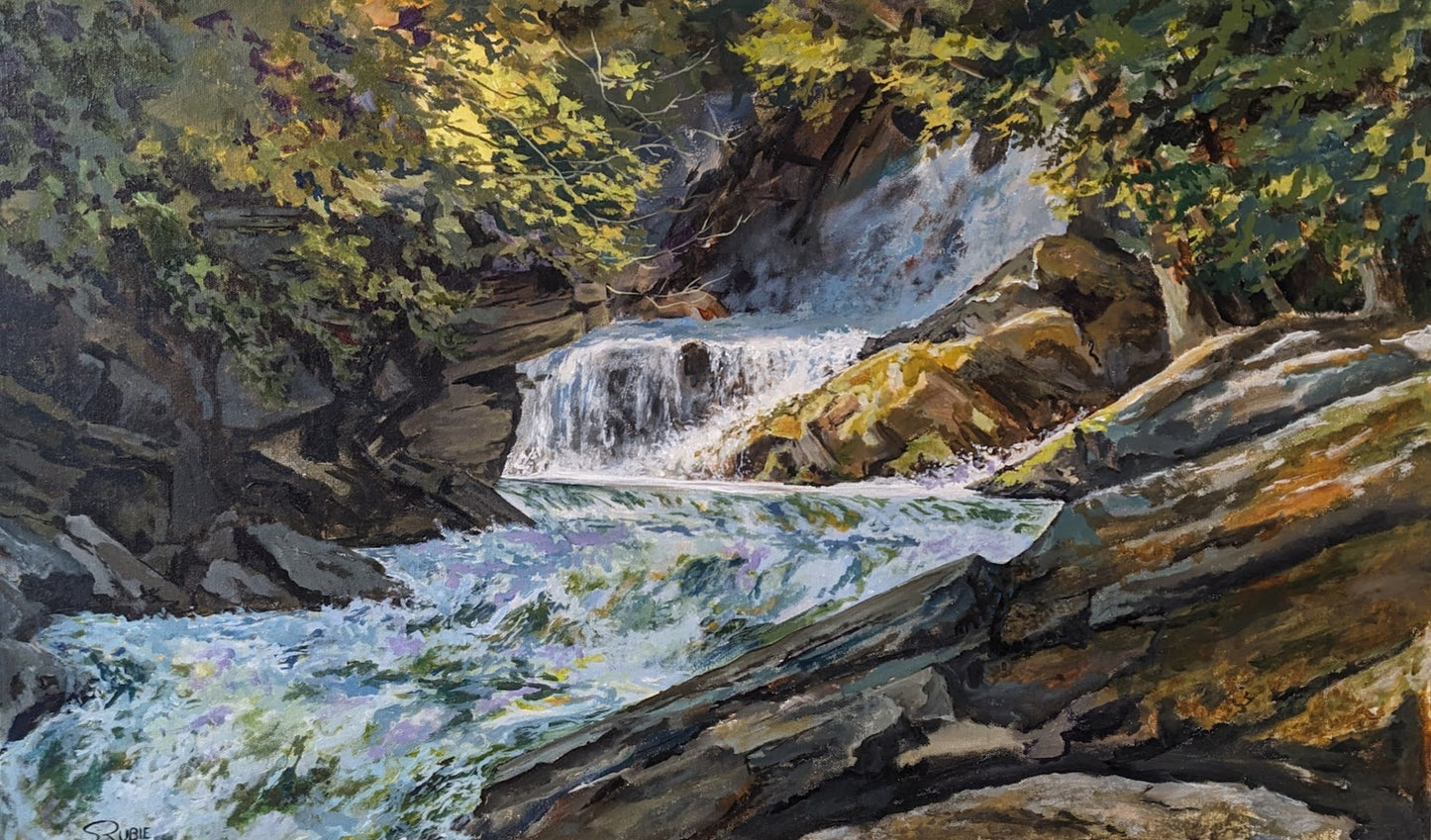 Sunlight on Waterfall 18H x 30W image 0