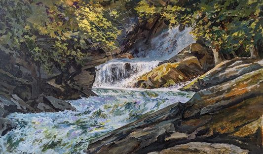 Sunlight on Waterfall 18H x 30W image 0