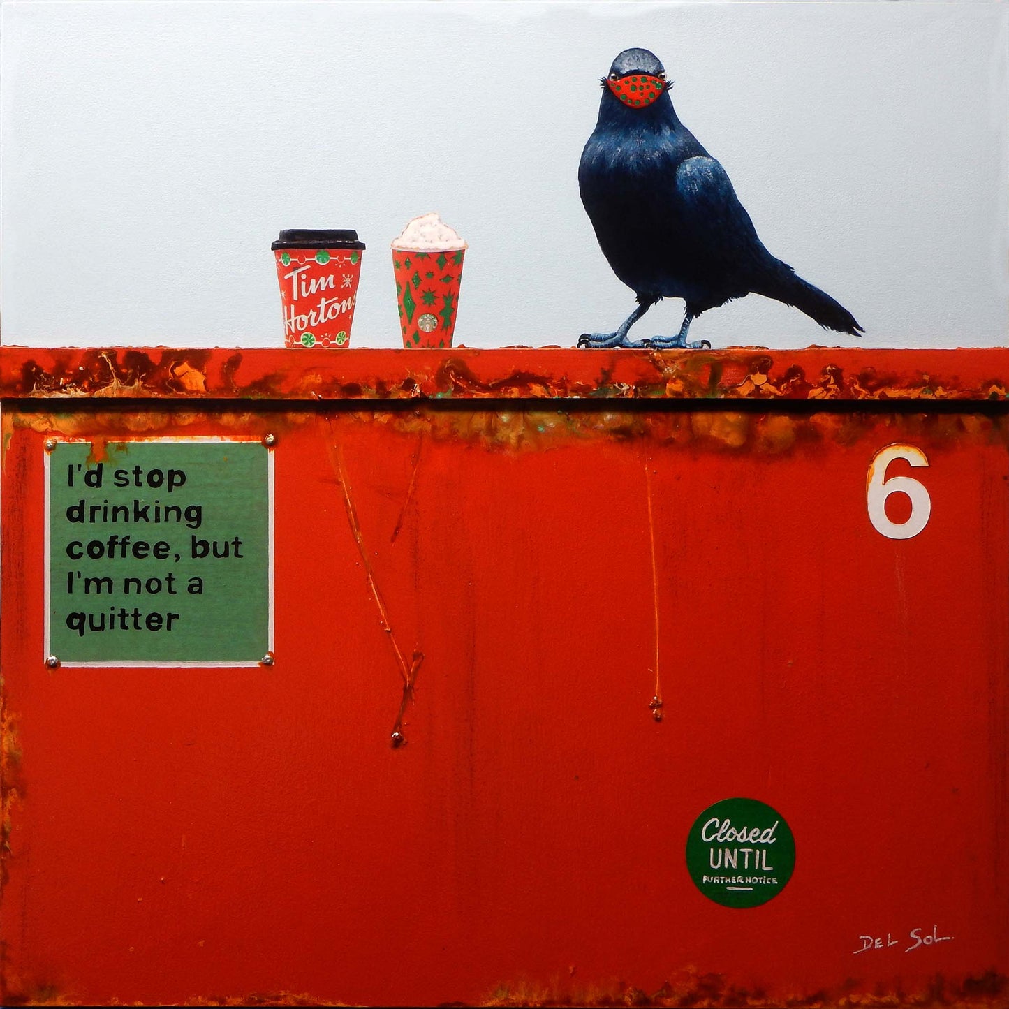 DUMPSTER DIVING LXXVI: COFFEE ADDICT -16X16X1.3/4 image 0