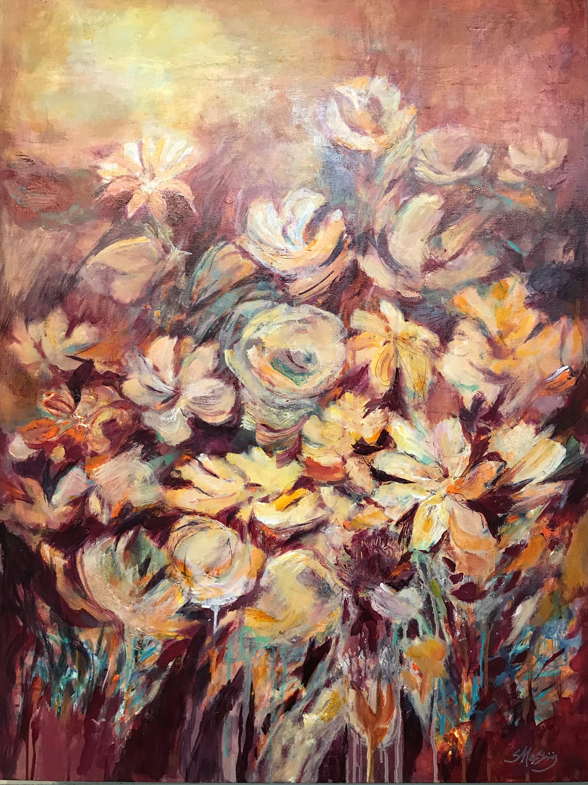 Wine and Roses 40H x 30W unframed image 0