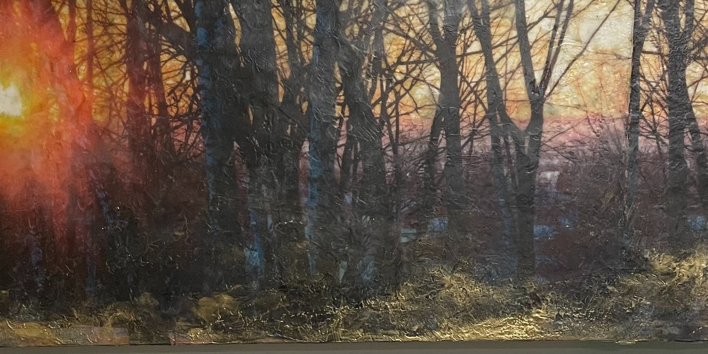 The Golden Hue of Twilight   12H x 36W image 0