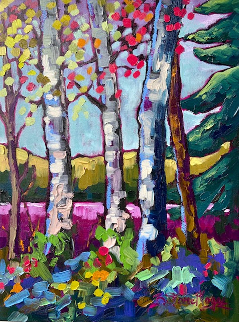 “Birches” 1, 16x12” image 0