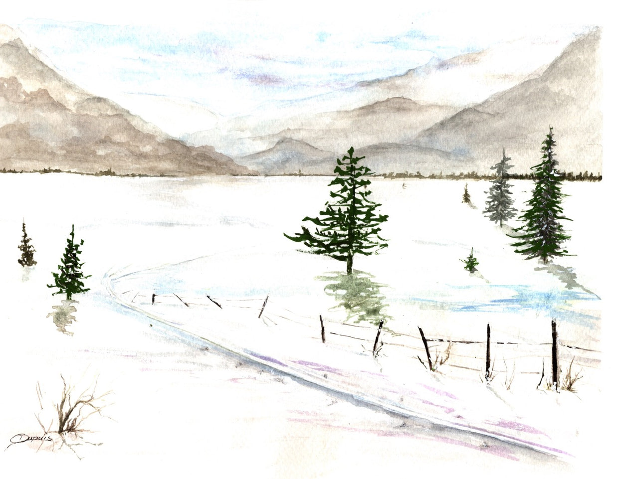 Ski Trail 10x8" image 0