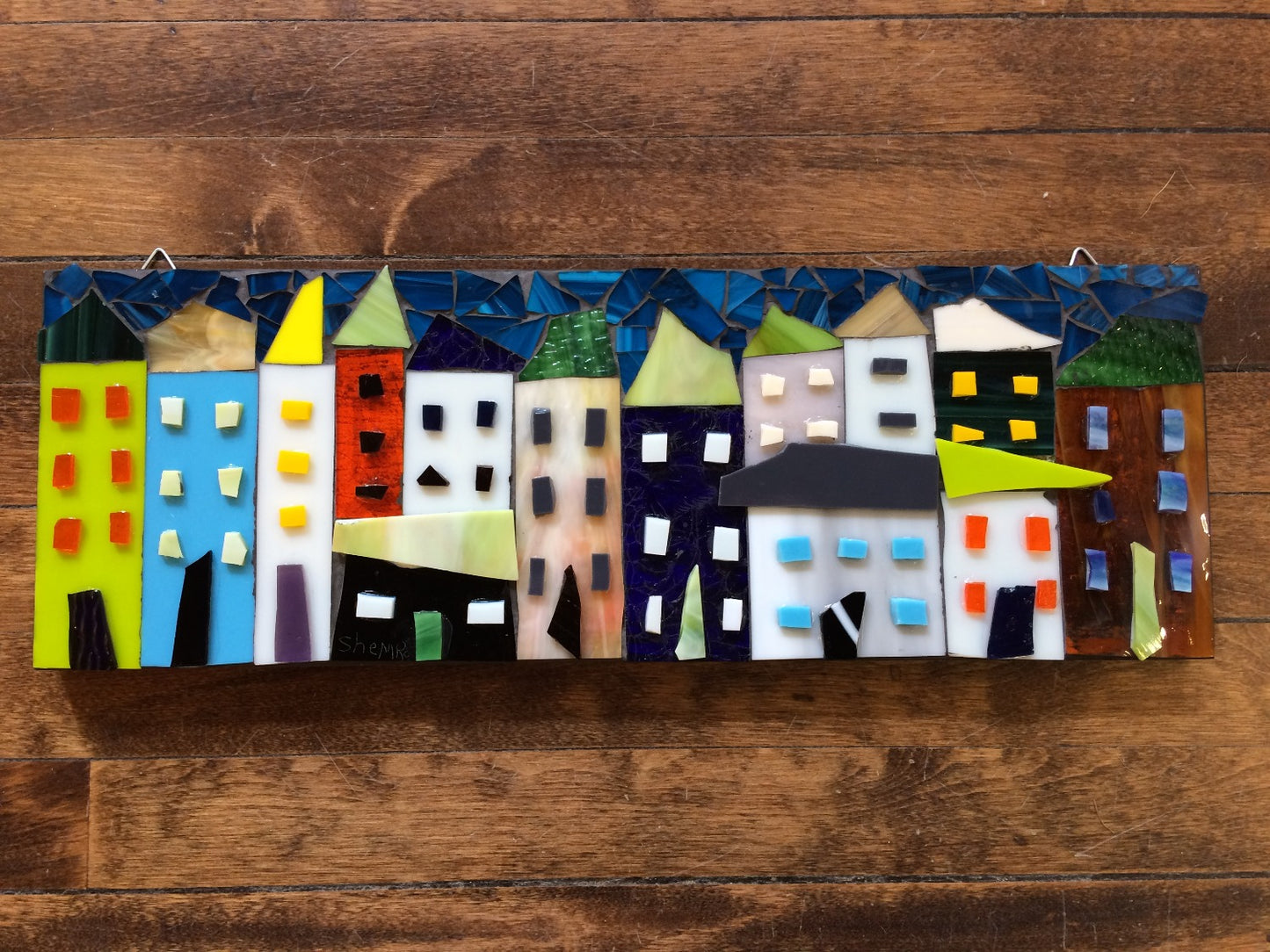 Little Houses III- 18x6” image 0