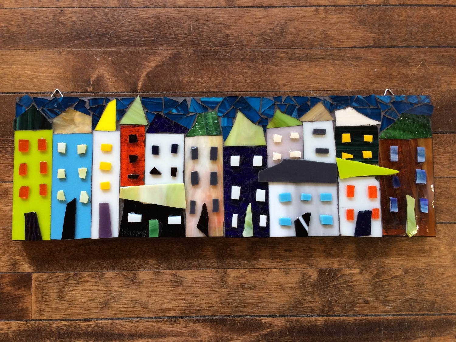 Little Houses III- 18x6” image 0