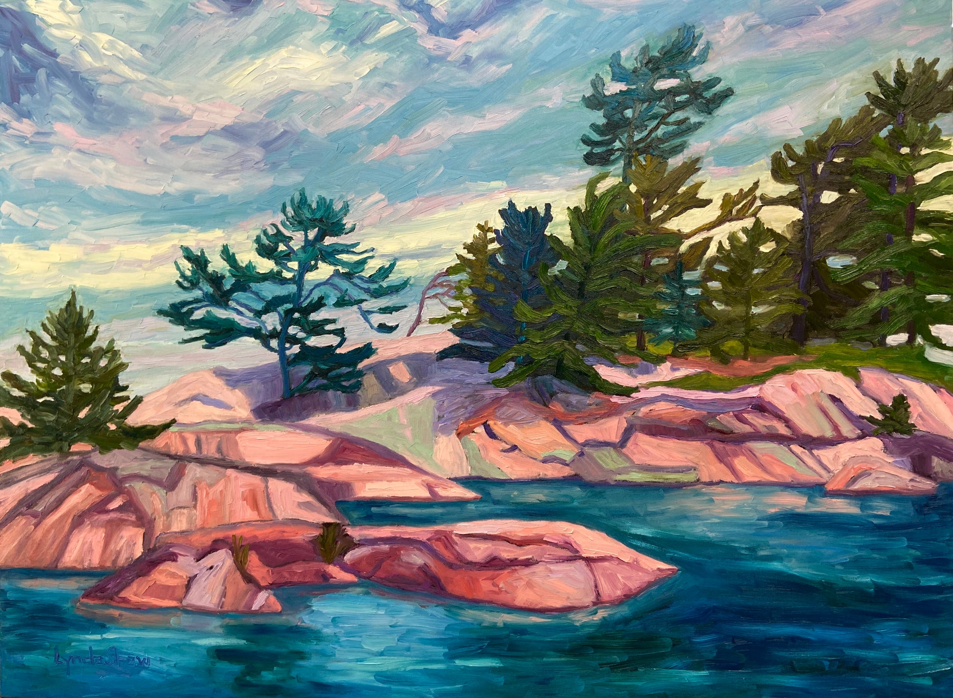 Windswept Pine Trees, Collection 5, 30H x 40W image 0
