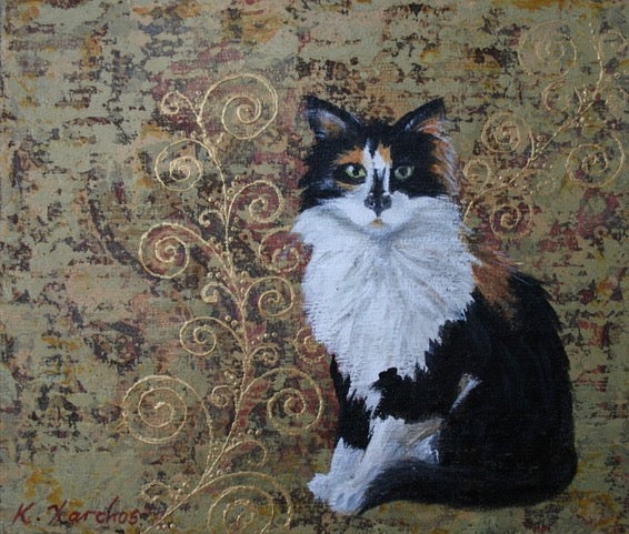 Klimt Calico Cat, 10x12" image 0