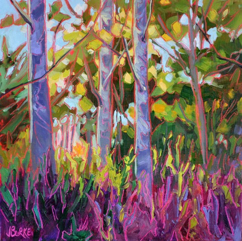 Aspens at Day’s End-10x10” image 0
