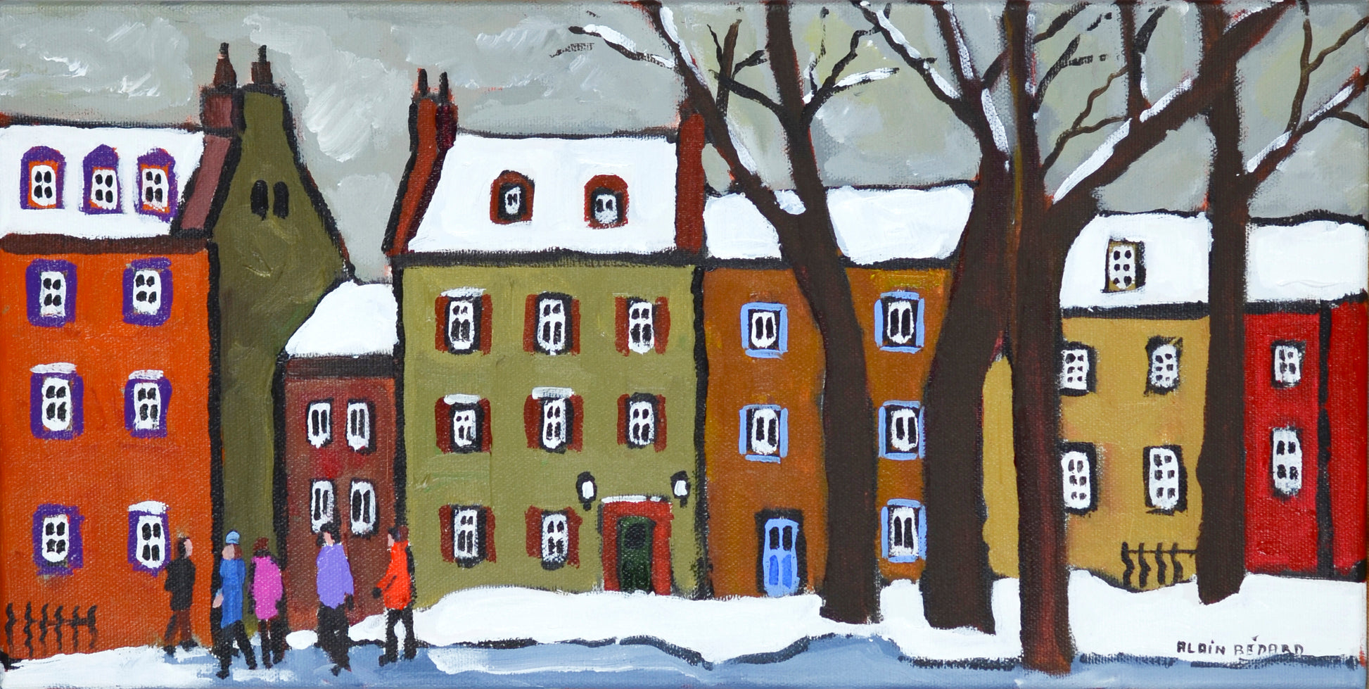 Walk in the First Snow  8x16 image 0