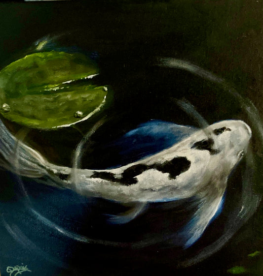 Ghost Koi  10x10" image 0