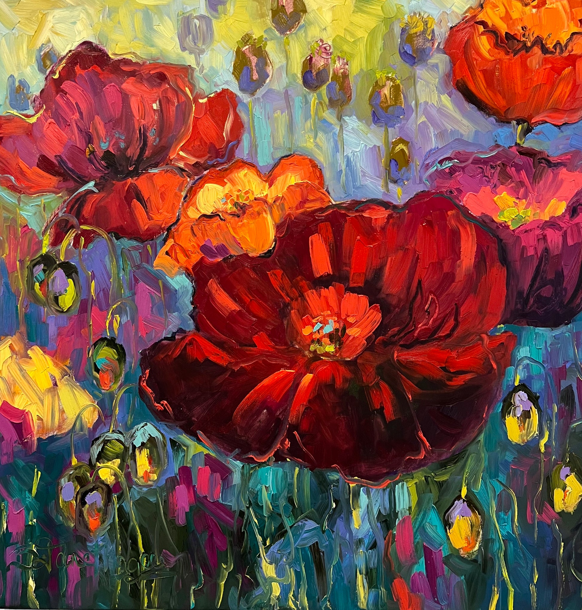 Poppies My Love #4 36H x 36W image 0