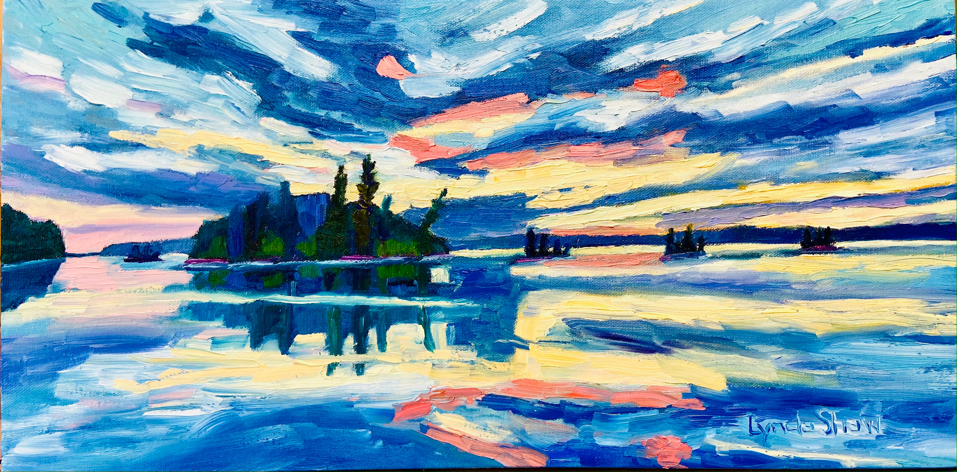 Shades of Blue 20x10" image 0