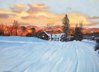 Snowed Farmer's Field, 30H x 40W image 0