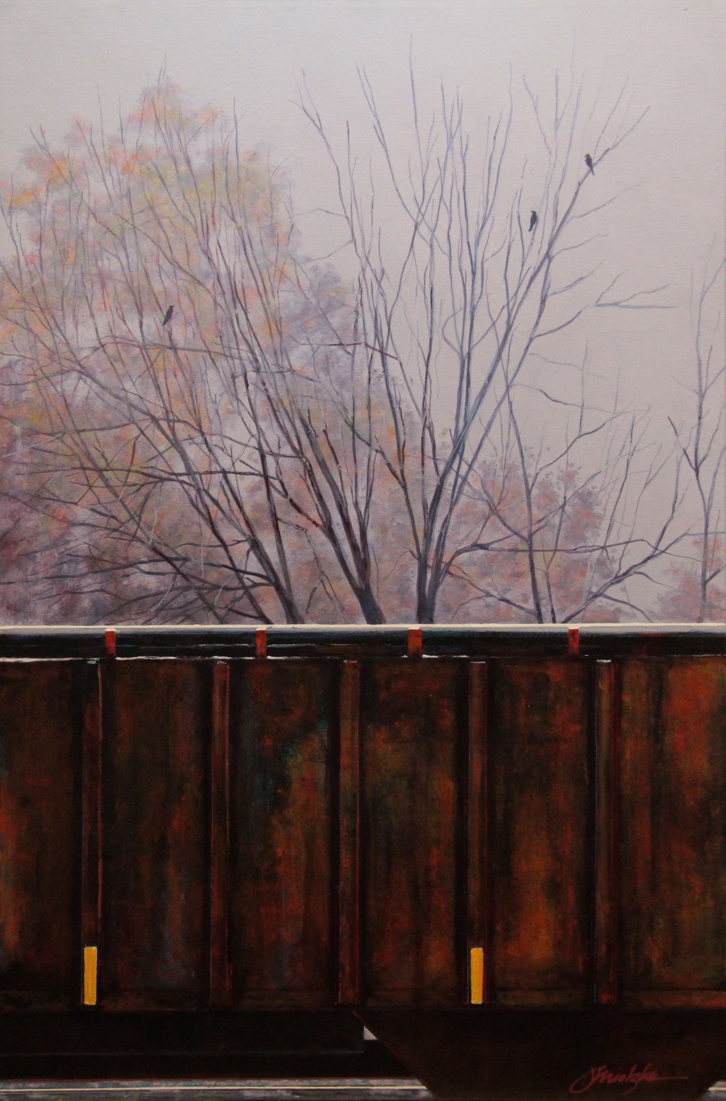 Crows Watching 30x20" image 0