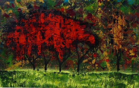 Scarlet and Yellow, 24x36" image 0