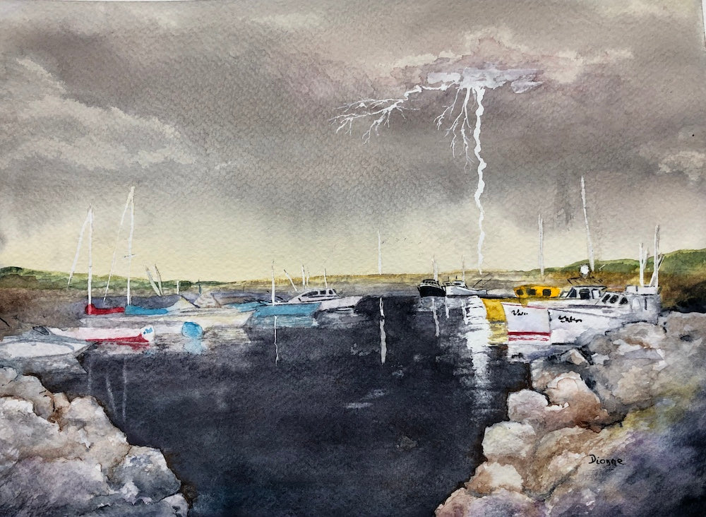 Lightning at the Marina 11    9.5x11.5" image 0