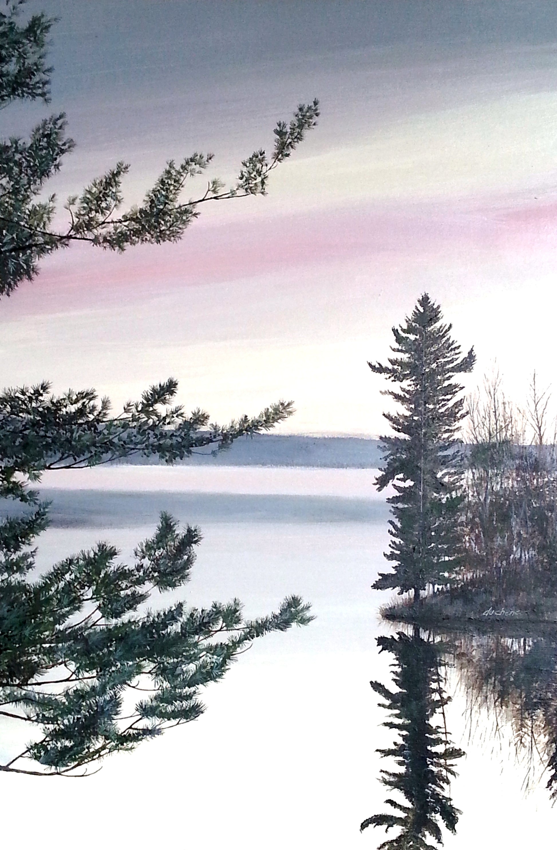 View Across (Kennebec Lake), 16x32" image 0