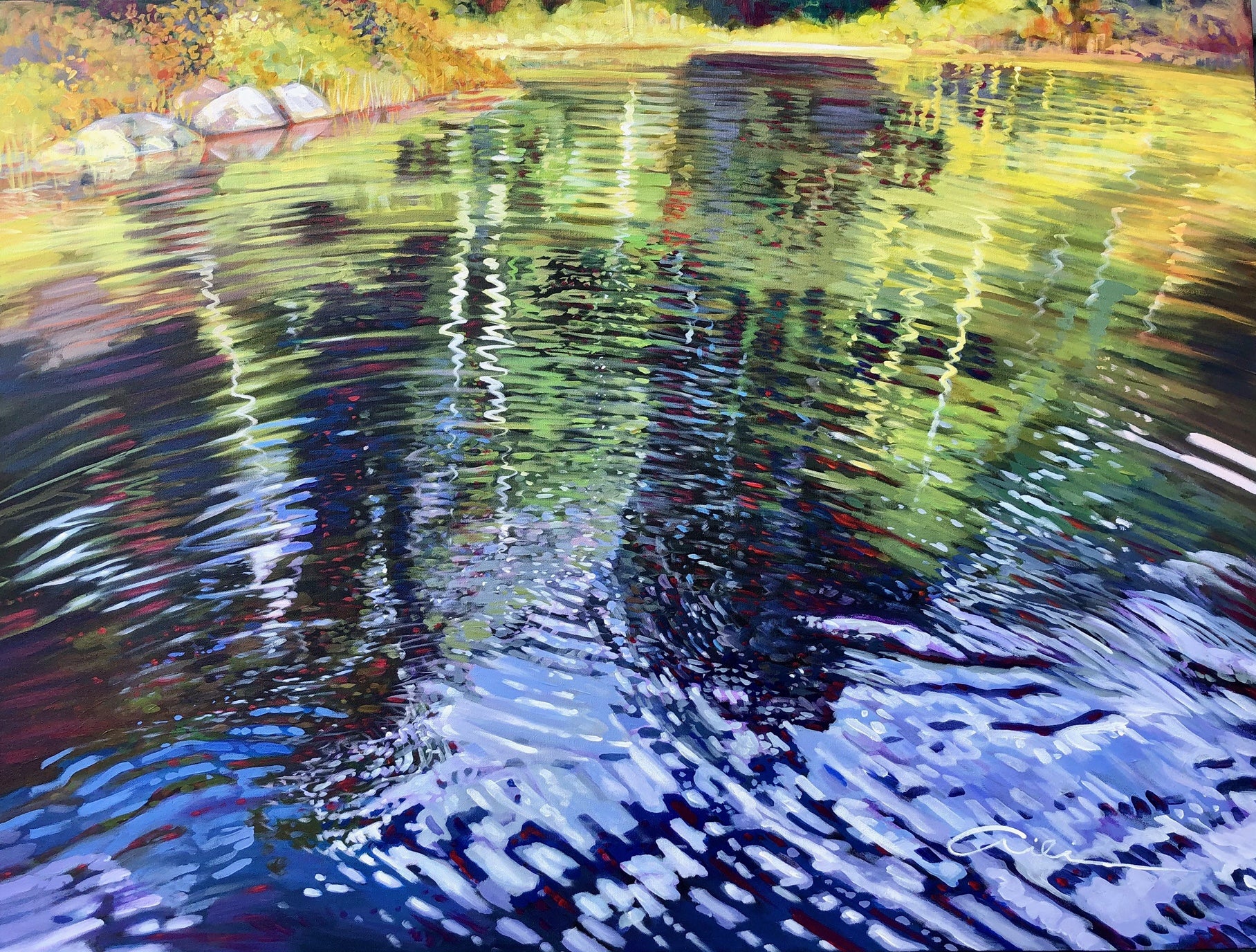 Languid Lagoon- 30x40x1.5 image 0
