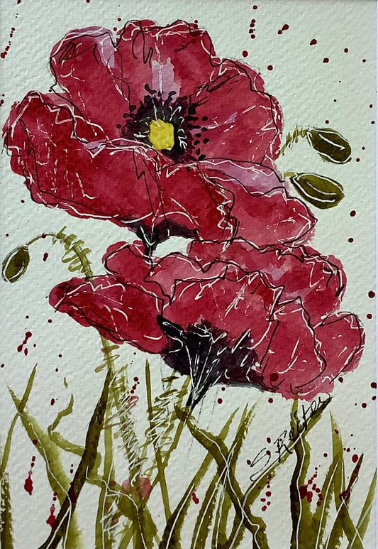 Red Poppies 8x10" image 0