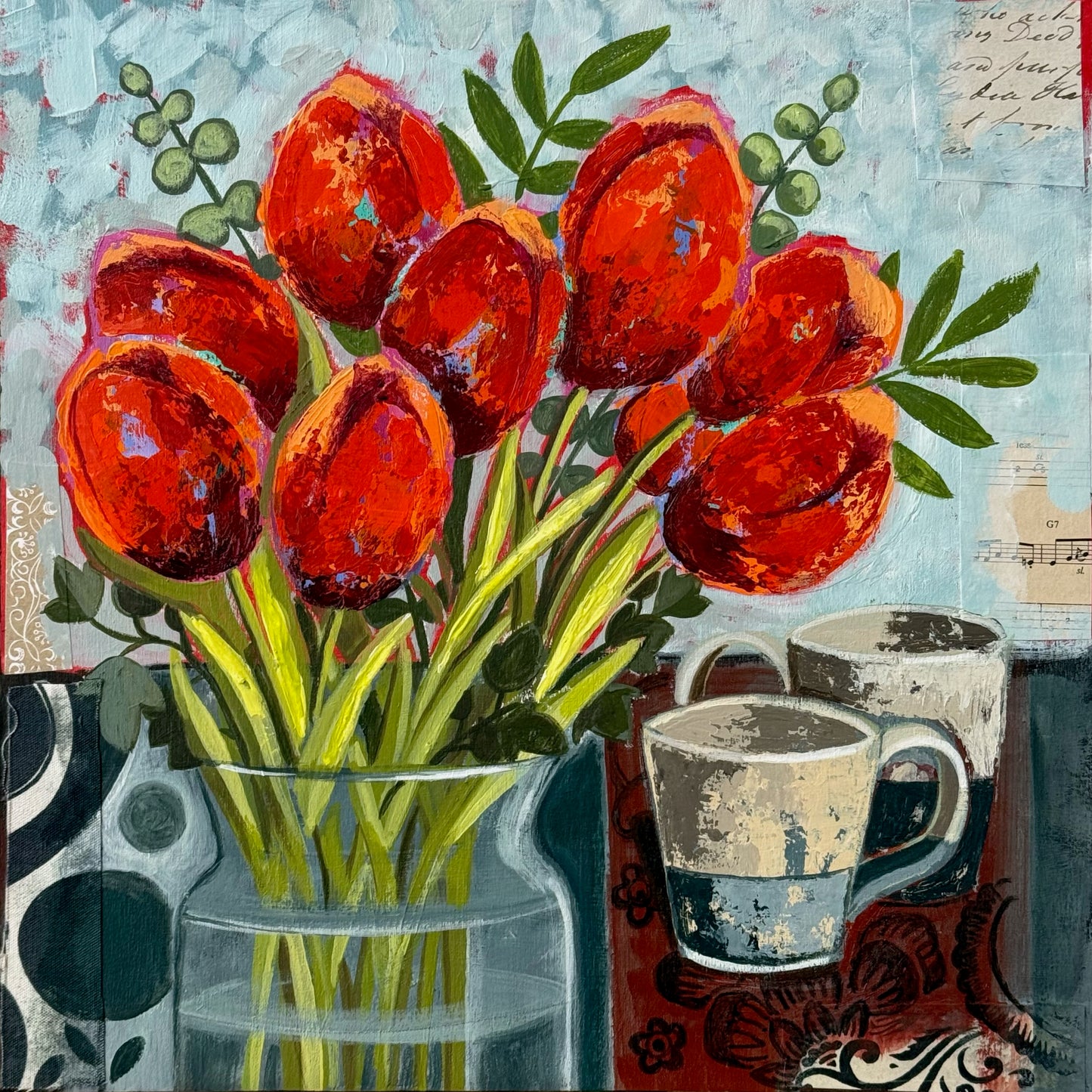 Tea for Two I, 12x12"
