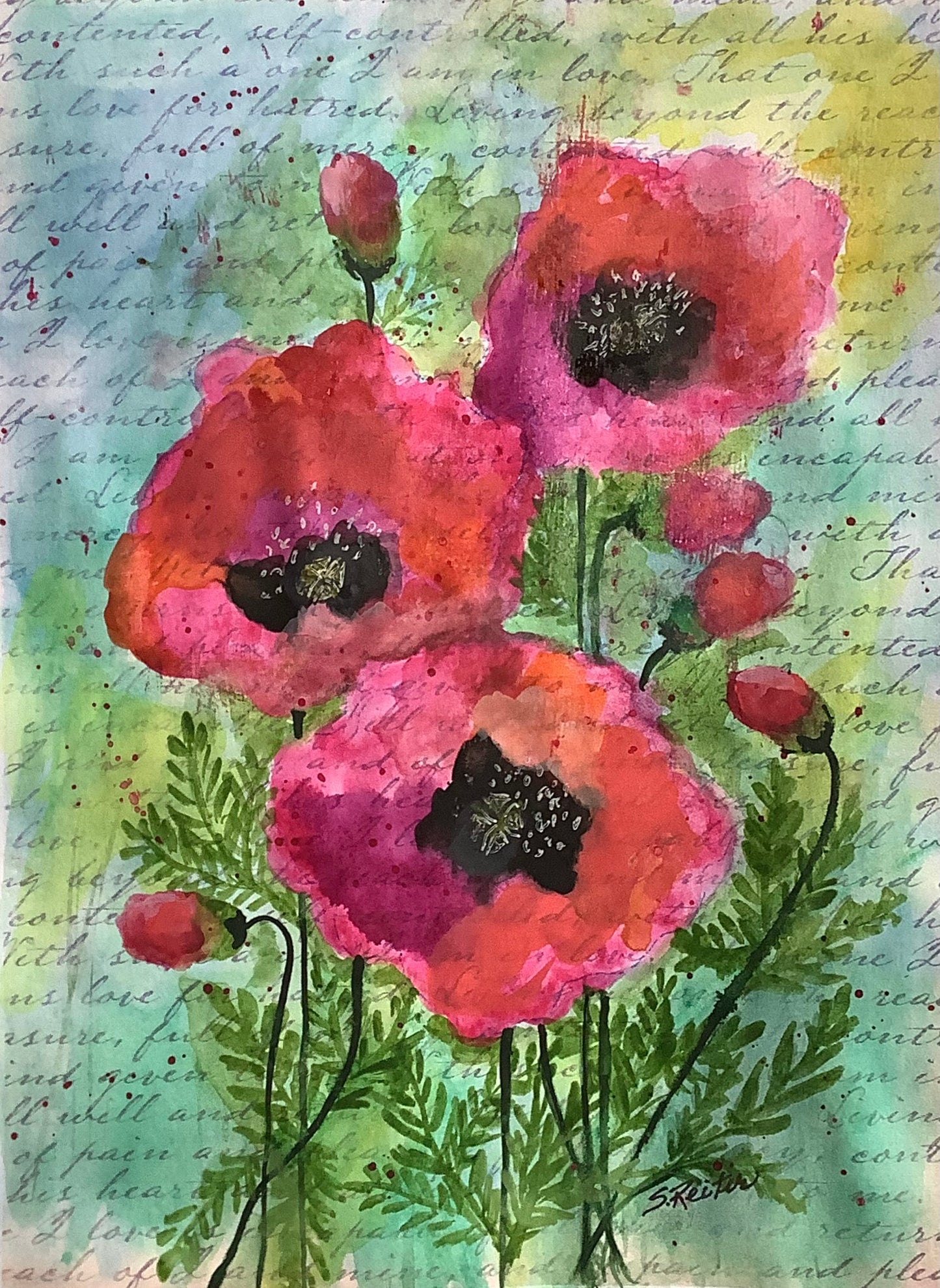 Blossoms in time, 11x14"