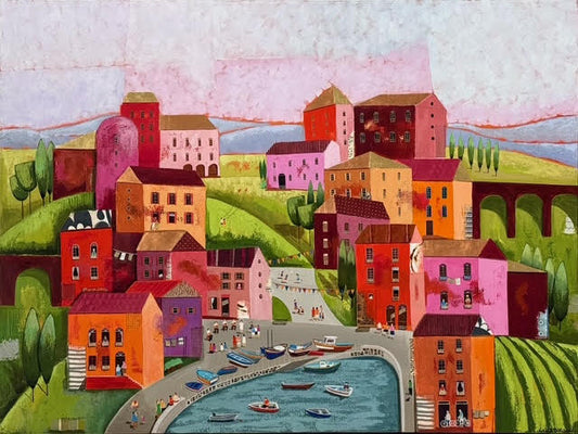 The lively sound of the village, 36x48